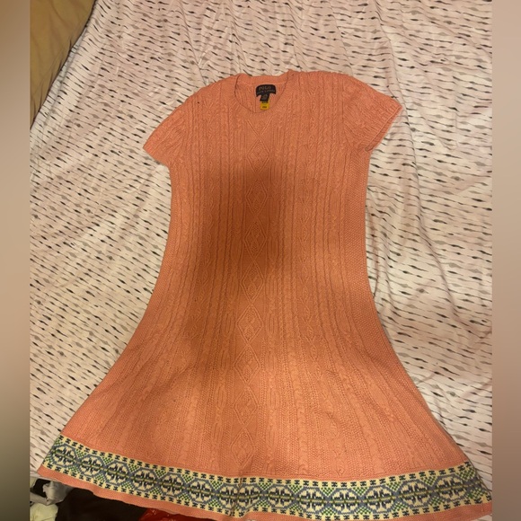 Pink Knitted Polo Kids Dress Size 12-14 - Picture 4 of 5